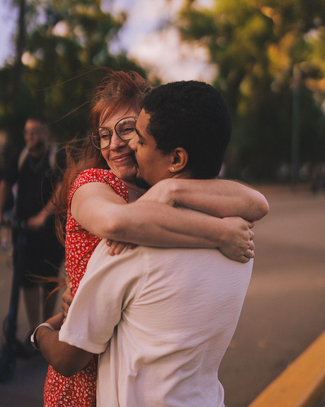 Couple enlacé
